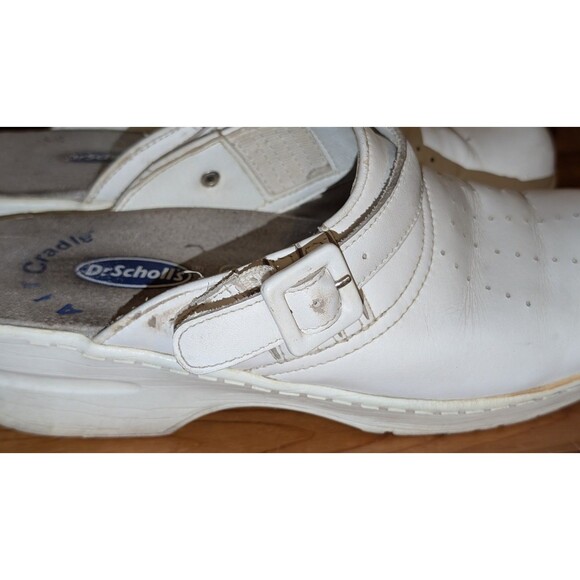 Dr Scholls AIR cradle White clogs Sz 7 Slip On Strap Gel Insoles Like Crocs shoe - Picture 9 of 11
